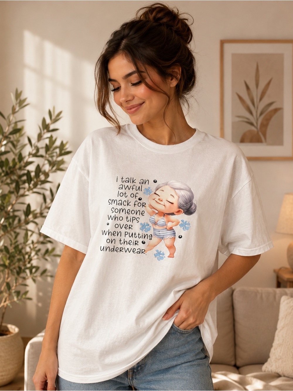 Gildan White Short Sleeve Tee with Graphic. PTP 20